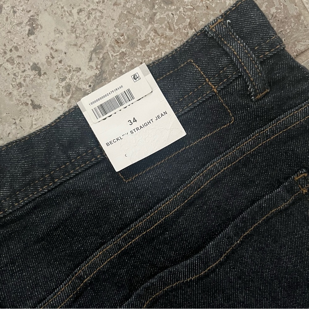NWT Cotton On Beckley Straight Leg Jeans, Rinsed Indigo, Size 34 New w/Tag - Picture 8 of 9